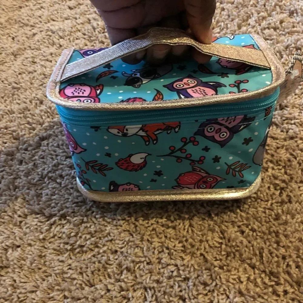 Conair Owl cosmetic travel case NWT